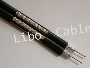 Dual RG6 Coaxial Cable for CATV and MATV , PVC Jacket 75 ohm Video Cable