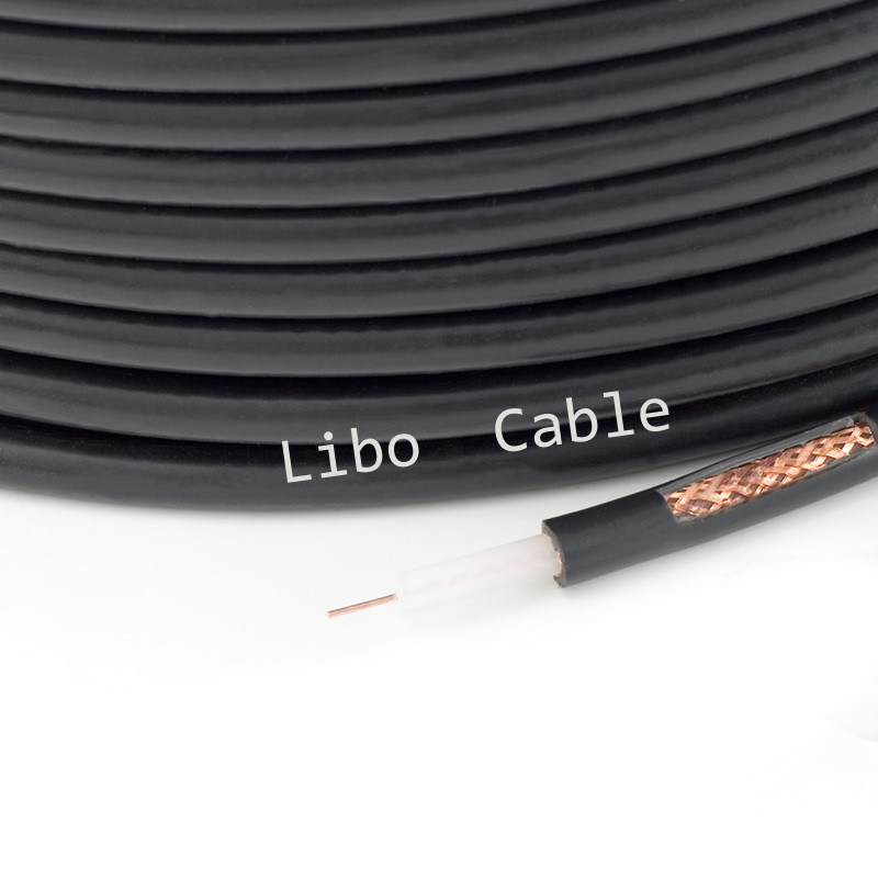 Solid Copper RG213 Coaxial Cable , 50 Ohm Cable With PVC Jacket For