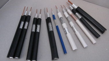 12D-FB Coaxial Cable with PE Jacket , Braided 50 ohm Cable for 3G GSM CDMA Telecom System