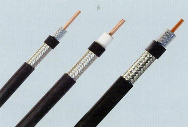 Small Braiding RG Type Coxial Cable, CATV Coaxial Cable, RG500 Coxial Cable With PE Jacket For DBS