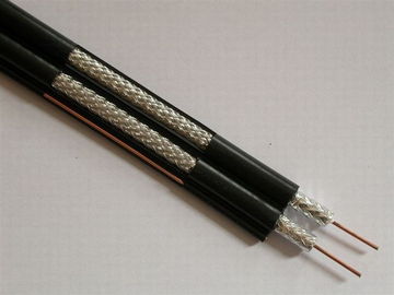 Dual RG6 Coaxial Cable for CATV and MATV , PVC Jacket 75 ohm Video Cable