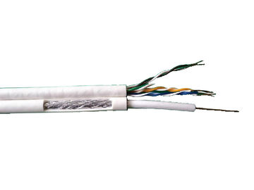 Standard Shield RG59CCS  with UTP CAT5E Cable , 24AWG 4 Pairs Lan CAT5E Cable